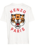 Kenzo Lucky Tiger Printed Oversized T-Shirt in White