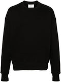 AMI Paris Ami De Coeur Embossed Logo Sweatshirt in Black